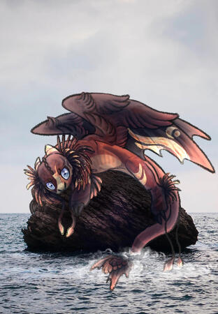 Character by @cremibitesx (Instagram) [background is a photo]